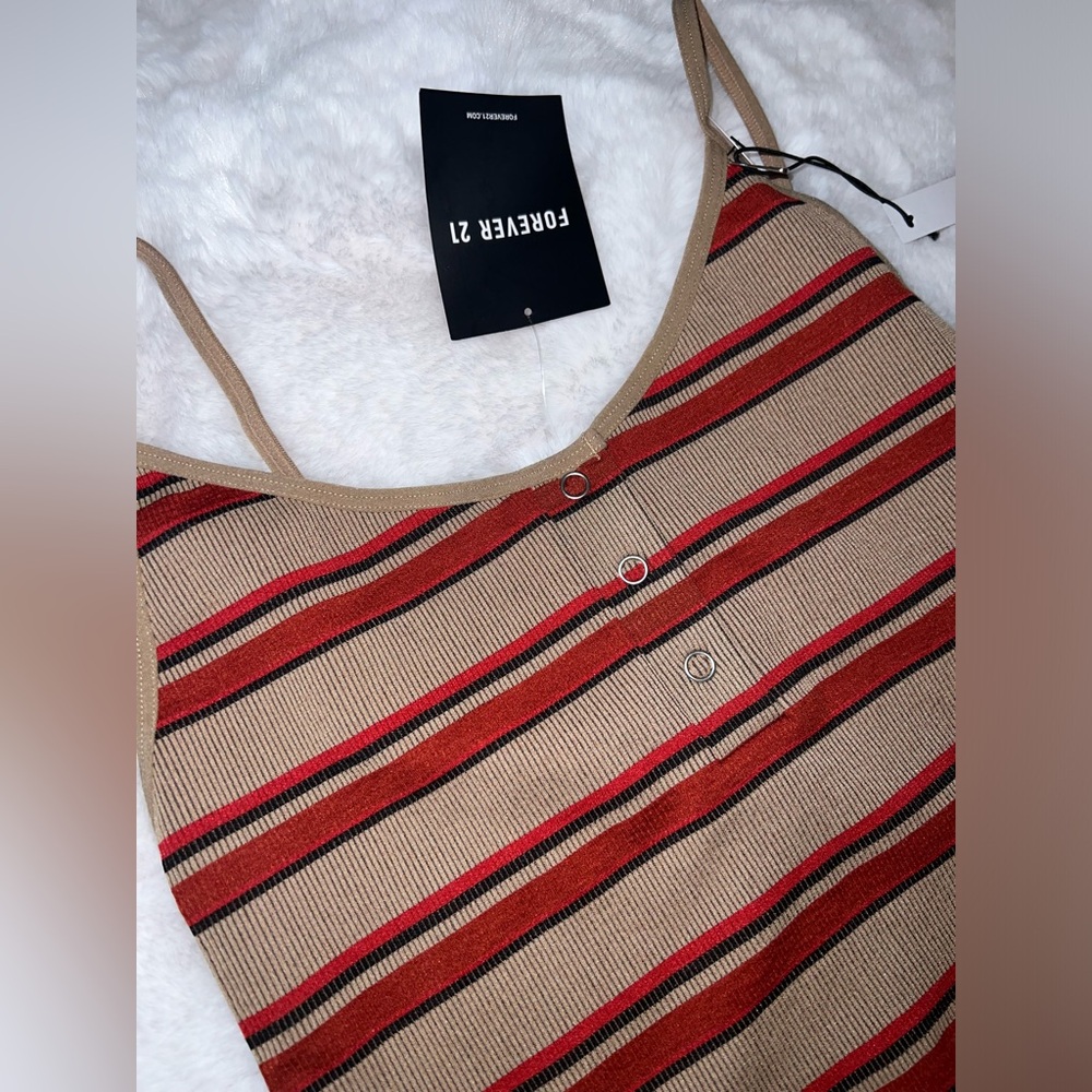 4/$10 Bundle Sale: NWT Forever 21 Seamless Thong Spaghetti Strap Bodysuit - Picture 2 of 8